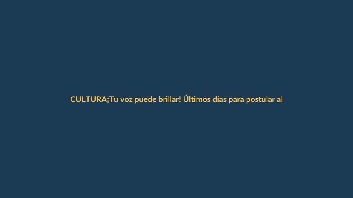¡Tu voz puede brillar! Últimos días para postular al Festival Nacional de la Canción