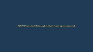 Un año de Noboa: ¿beneficios reales o promesas en obra gris?