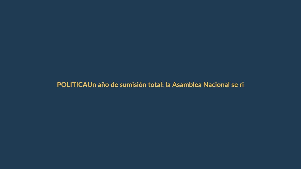 Un año de sumisión total: la Asamblea Nacional se rinde a Daniel Noboa