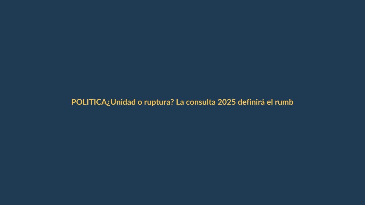 ¿Unidad o ruptura? La consulta 2025 definirá el rumbo de Ecuador