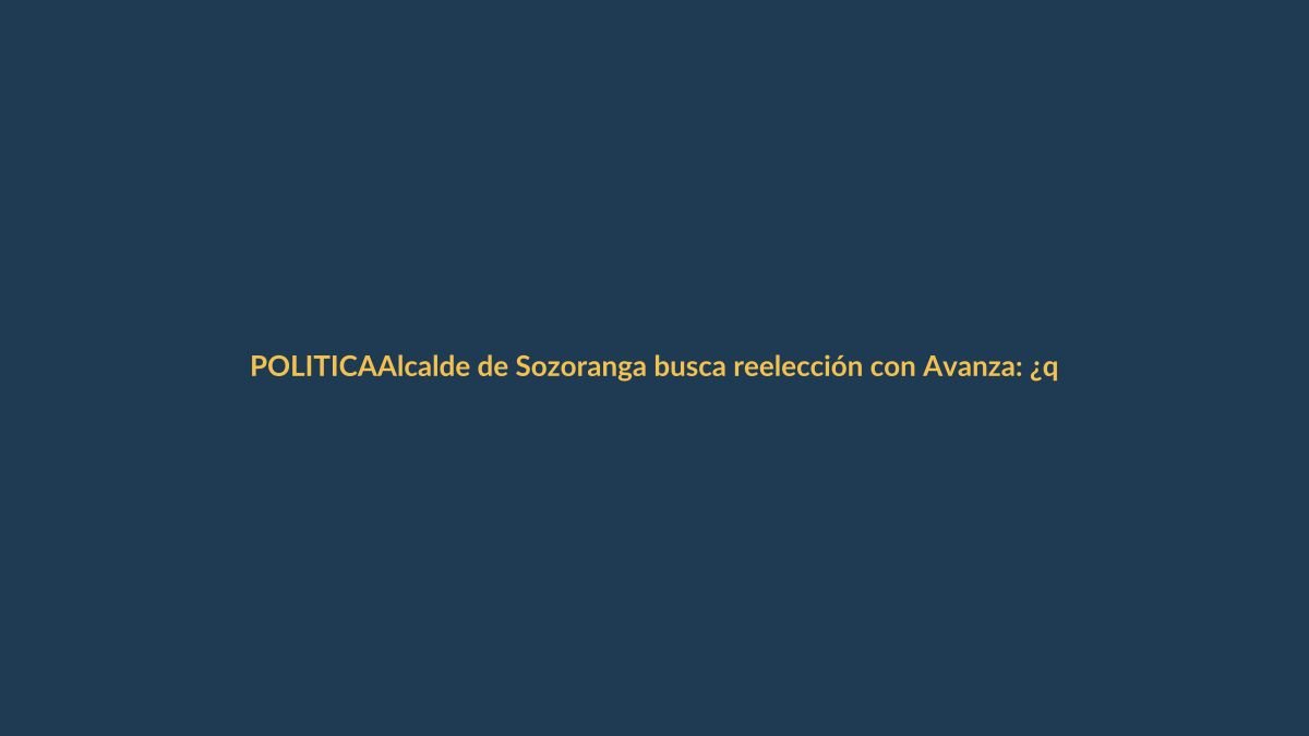 Alcalde de Sozoranga busca reelección con Avanza: ¿qué implica para el cantón?