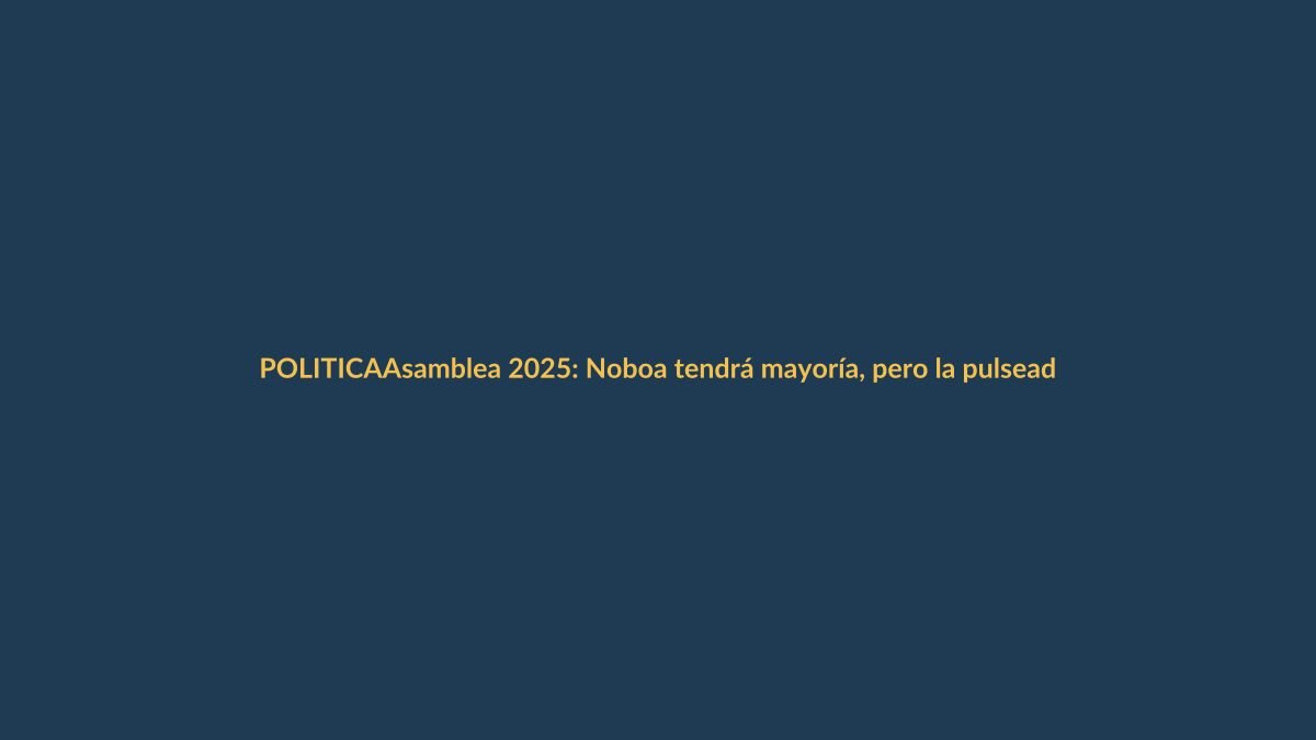 Asamblea 2025: Noboa tendrá mayoría, pero la pulseada con alcaldes recién empieza