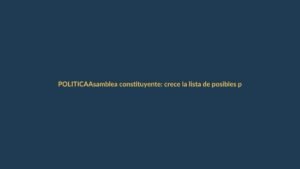 Asamblea constituyente: crece la lista de posibles precandidatos