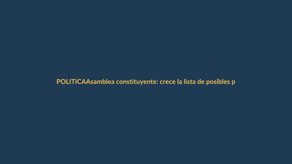 Asamblea constituyente: crece la lista de posibles precandidatos