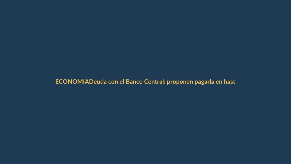 Deuda con el Banco Central: proponen pagarla en hasta 30 años