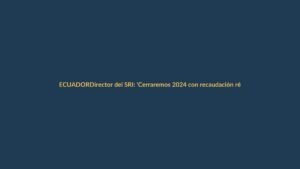 Director del SRI: ‘Cerraremos 2024 con recaudación récord de USD 20.000 millones, y no solo por alza del IVA’