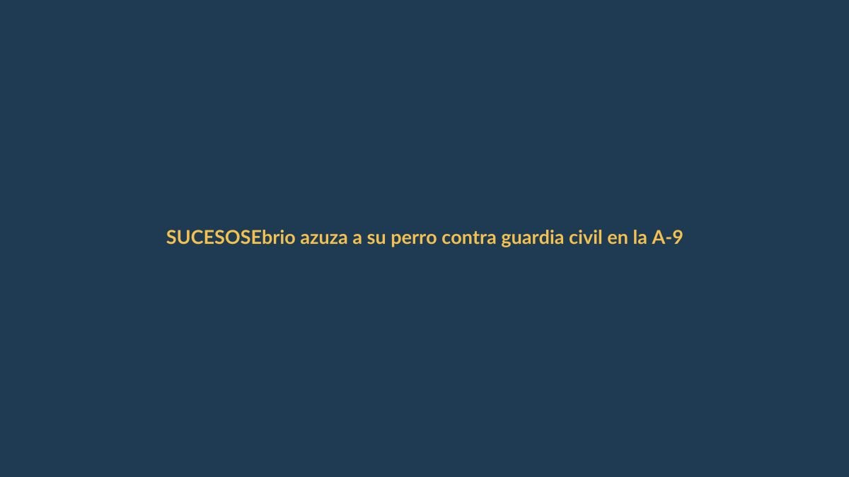 Ebrio azuza a su perro contra guardia civil en la A-92: detenido