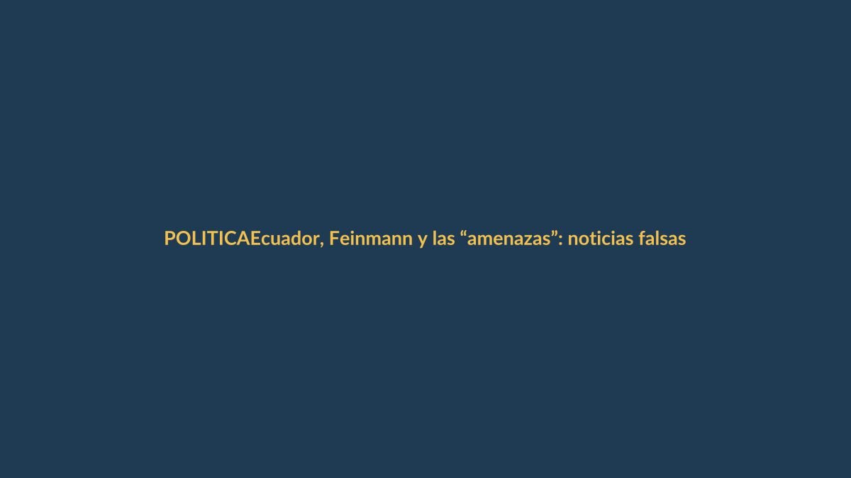 Ecuador, Feinmann y las “amenazas”: noticias falsas en pleno Mundial