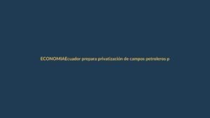 Ecuador prepara privatización de campos petroleros para elevar producción