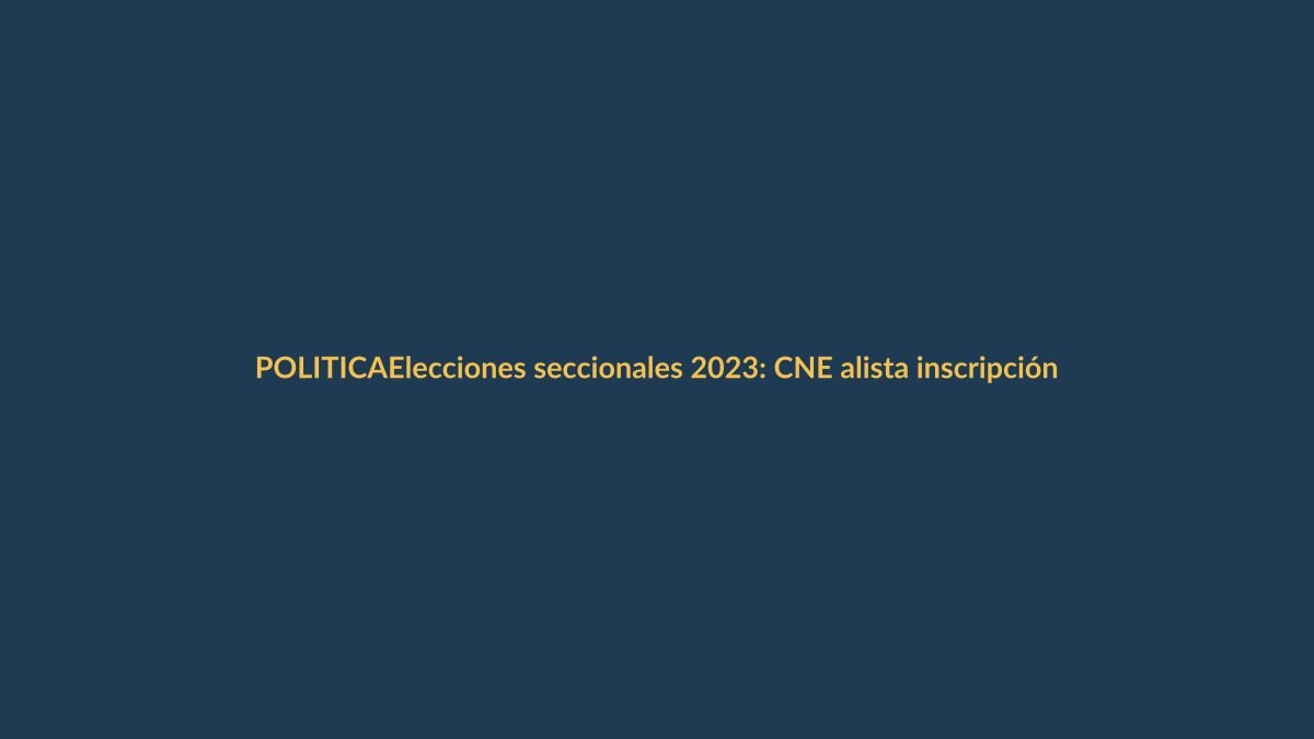Elecciones seccionales 2023: CNE alista inscripción de candidaturas