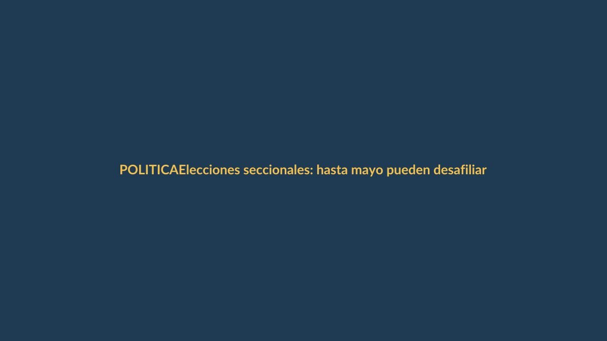 Elecciones seccionales: hasta mayo pueden desafiliarse quienes busquen candidatura por otro partido