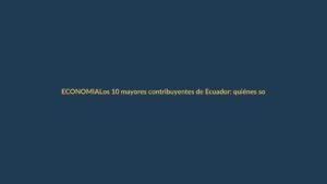 Los 10 mayores contribuyentes de Ecuador: quiénes son y qué pagan