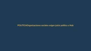 Organizaciones sociales exigen juicio político a Noboa en Ecuador