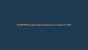 Ya puedes pagar el impuesto a tu vehículo en el SRI